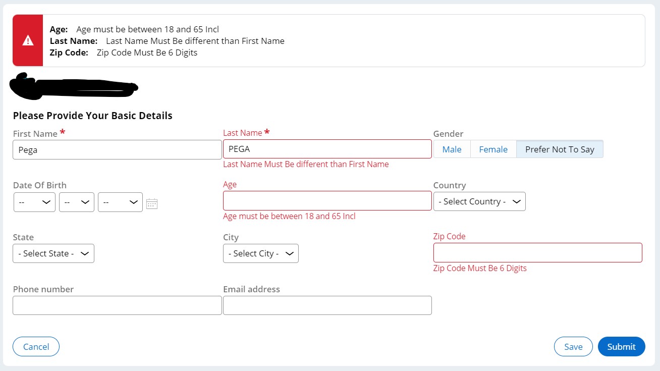 Validate Rule Failure Support Center